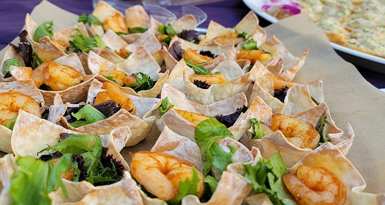 Seafood taco salads