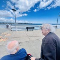 Two San Jose Seniors near the water